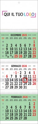 Calendari personalizzati trittico olandese 2026