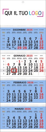 Calendari personalizzati Quadrittico olandese 2027