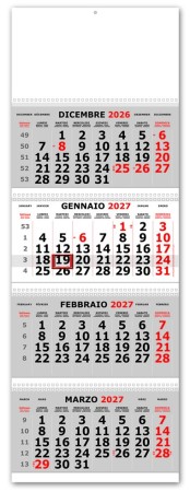 Calendari personalizzati Quadrittico olandese 2027