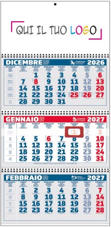 Calendari personalizzati Trittico Spirale 2027