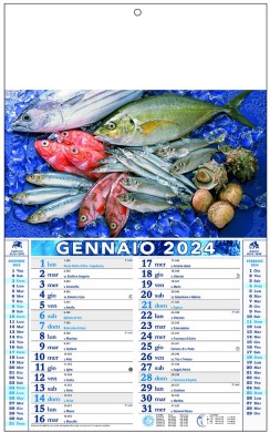 Calendario Illustrato Pesce crudo 2024