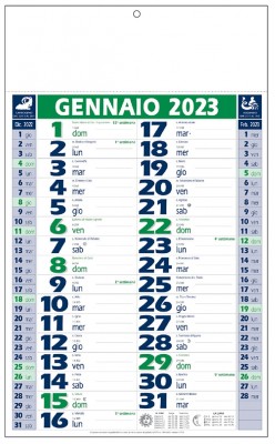 Calendario olandese Basic Verde 2023