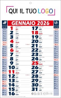 Calendari personalizzati olandese Basic Rosso 2026