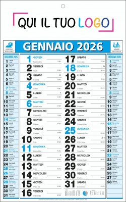 Calendari personalizzati olandese Classico Blu 2026