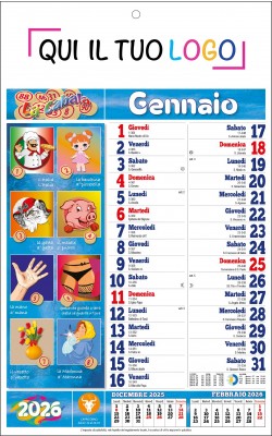 Calendari personalizzati cabala 2026