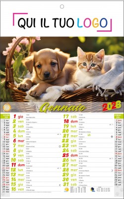 Calendari personalizzati cani e gatti 2026
