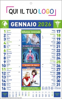 Calendari farmacia e salute personalizzati 2026