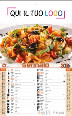Calendari personalizzati gastronomia e ricette 2026