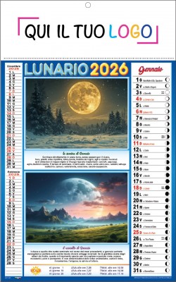 Calendari personalizzati lunario 2026