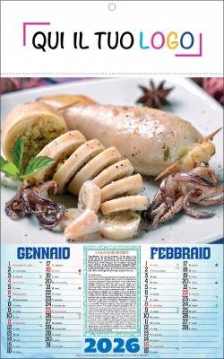 Calendari personalizzati pesce cotto 2026