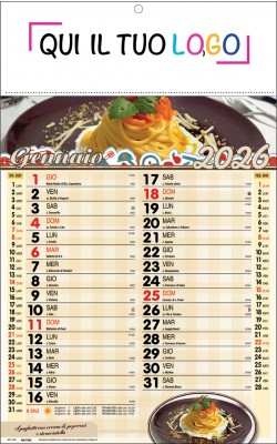 Calendari personalizzati ricettario regionale 2026