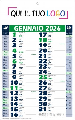 Calendari personalizzati olandese Basic Verde 2026