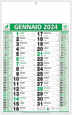 Calendario olandese classico Verde 2025