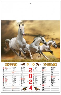 Calendario Cavalli illustrato 2024