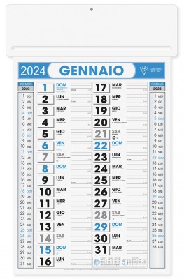 Calendario olandese Girafoglio blu 2025