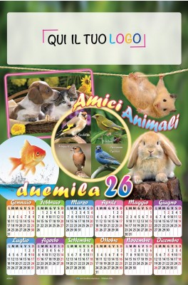 Calendari personalizzati poster Animali - cani e gatti