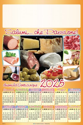 Calendario personalizzati poster salumi