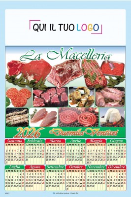 Calendari personalizzati carne e macelleria poster