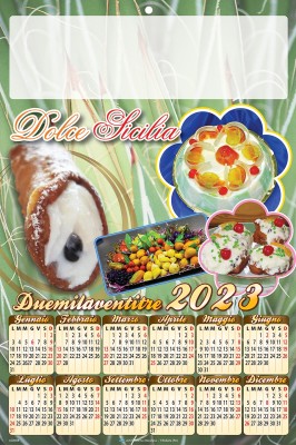 Calendario Poster Dolci Sicilia 2023