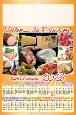 Calendario poster salumi 2023