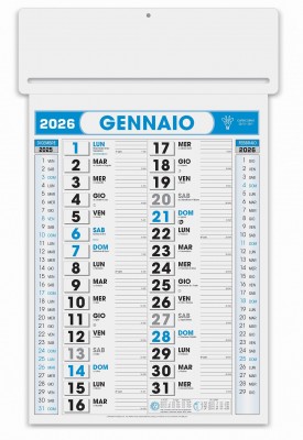 Calendari personalizzati olandese Girafoglio blu 2026