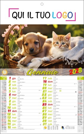 Calendari personalizzati cani e gatti 2027