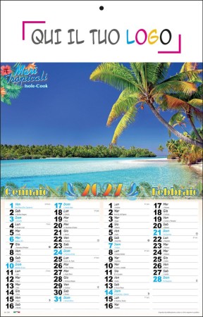 Calendari personalizzati Paesaggi Tropicali 2027