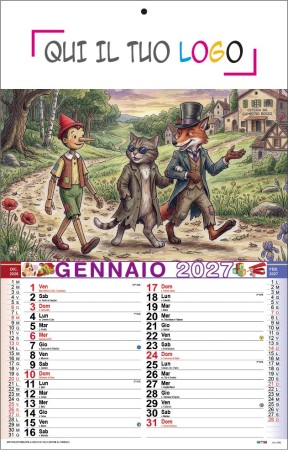 Calendari personalizzati Cartoni e fumetti 2027