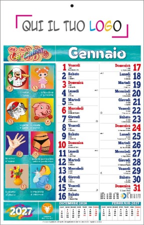 Calendari personalizzati cabala 2027