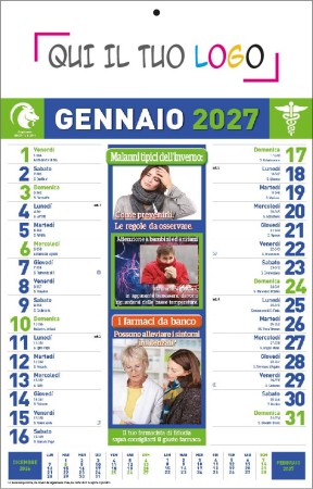 Calendari farmacia personalizzati 2027