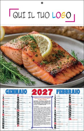 Calendari personalizzati pesce cotto 2027