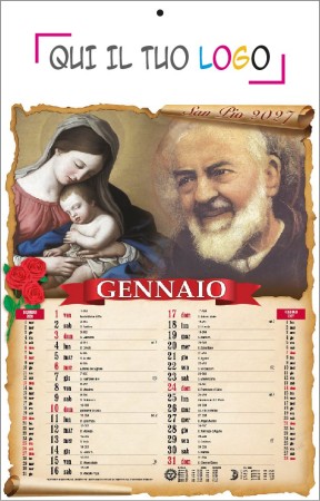 Calendari personalizzati San Pio 2027