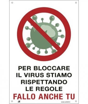 Segnaletica personalizzata coronavirus