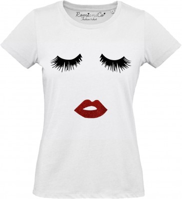 T-shirt Viso Glitter Rosso