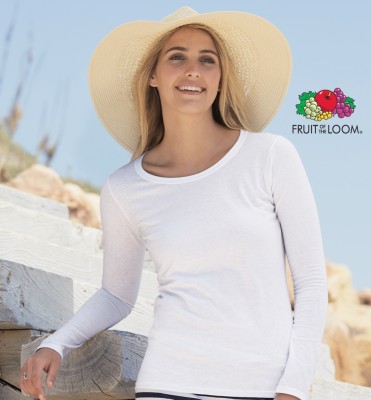 T-shirt Fruit Lady Fit Manica Lunga