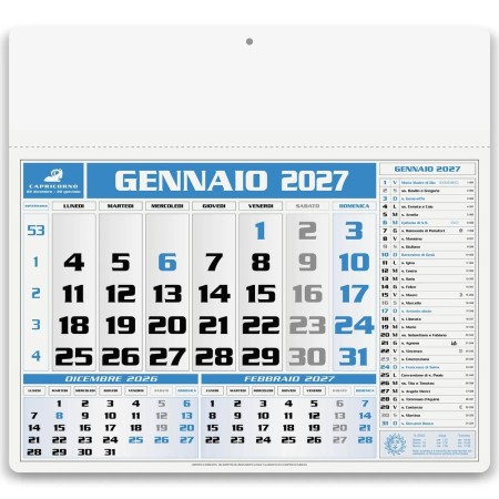Calendari personalizzati olandese americano blu 2027