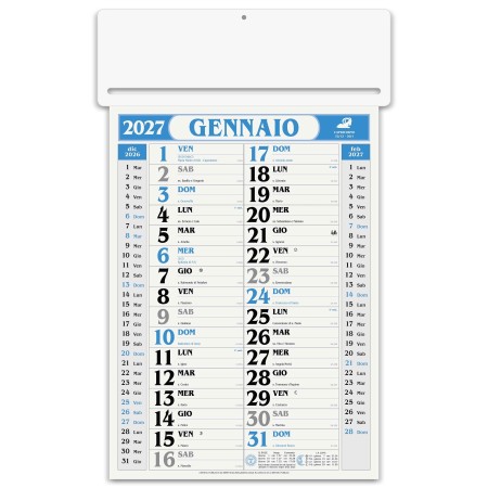 Calendari personalizzati olandese Girafoglio blu 2027