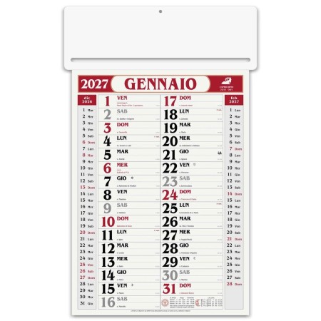 Calendari personalizzati olandese Girafoglio rosso 2027