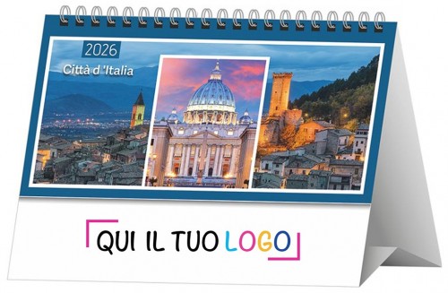 Calendari personalizzati città d'Italia da tavolo 2026