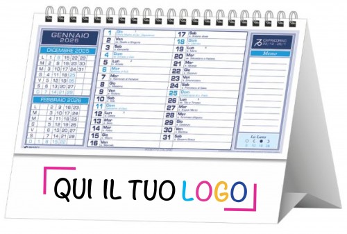 Calendari personalizzati da tavolo Basic Blu 2026