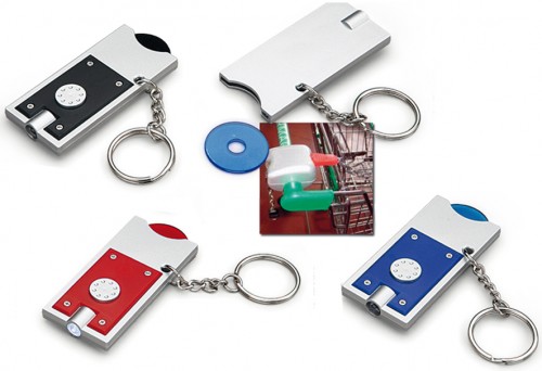 Portachiavi personalizzati portagettone con luce - 782 Ghetty