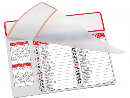 Calendari personalizzati olandese pad Rosso 2026