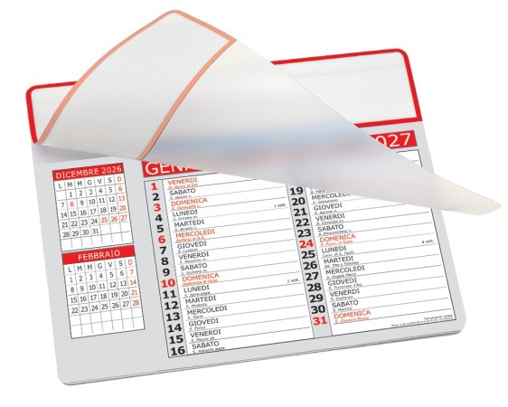 Calendari personalizzati olandese pad Rosso 2027
