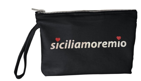 Pochette Siciliamoremio Glitter Argentato