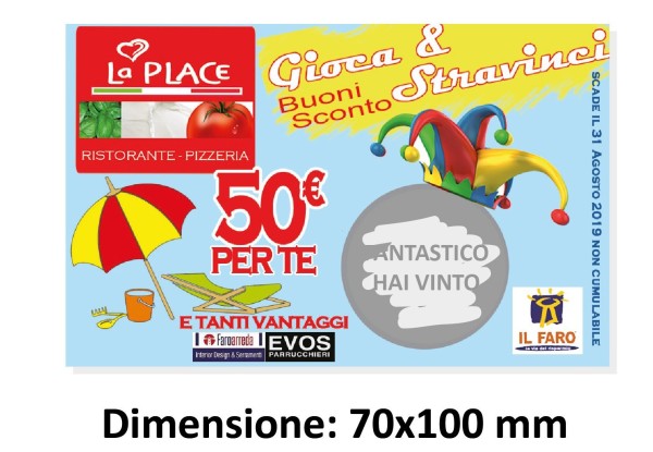 Biglietti da visita personalizzati gratta e vinci - Maxi