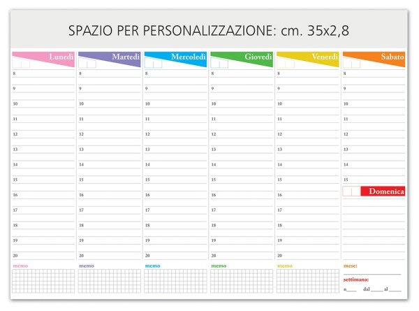 Agende Planning personalizzati da tavolo