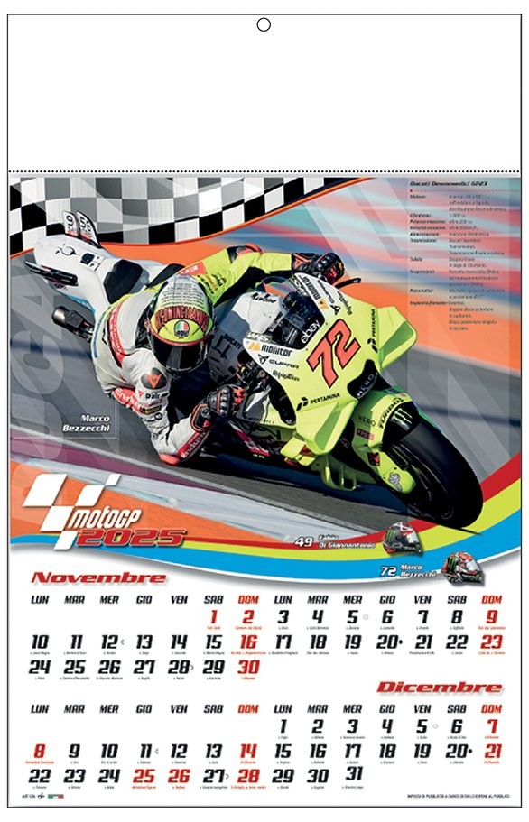 Calendari Moto GP personalizzati 2025 ️ AGM