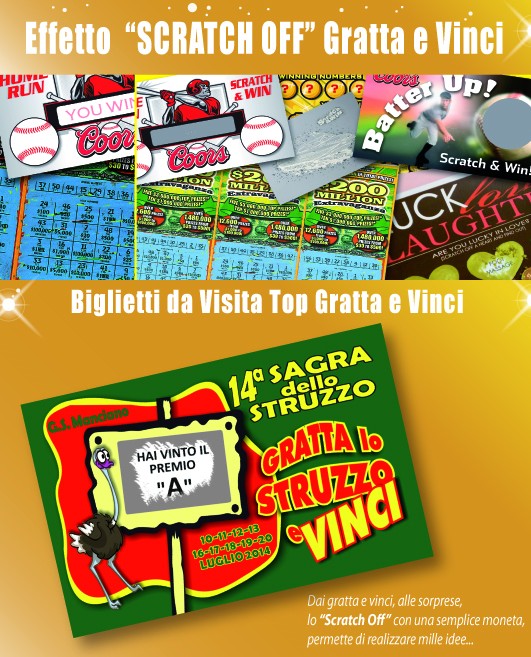 Biglietti da visita gratta e vinci, Scratch off ❤️ AGM