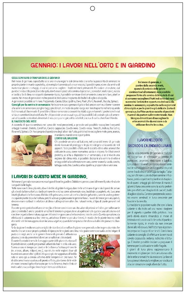 Calendari Orto e Giardino personalizzati 2024 ️ AGM