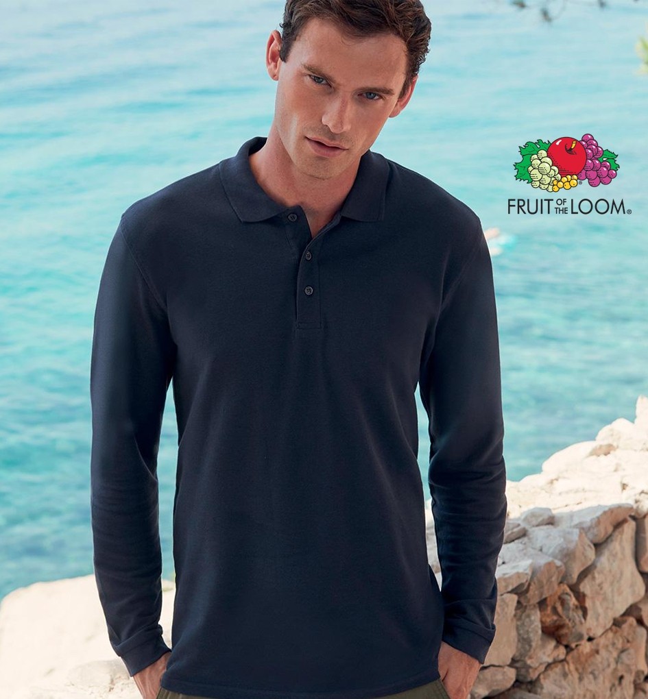 Polo uomo Fruit personalizzabili con logo a colori da 10 40